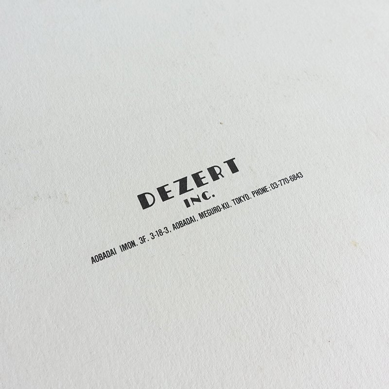 1986 fall winter collection DEZERT INC. by Shigehiko Taguchi