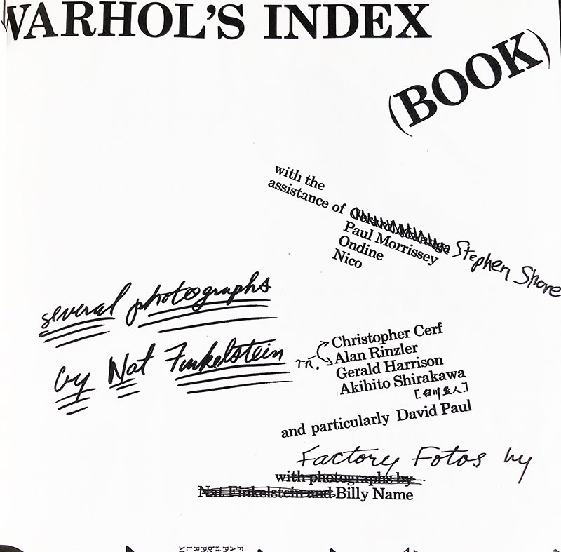 ANDY WARHOL'S INDEX (BOOK) special holograms coverアンディ