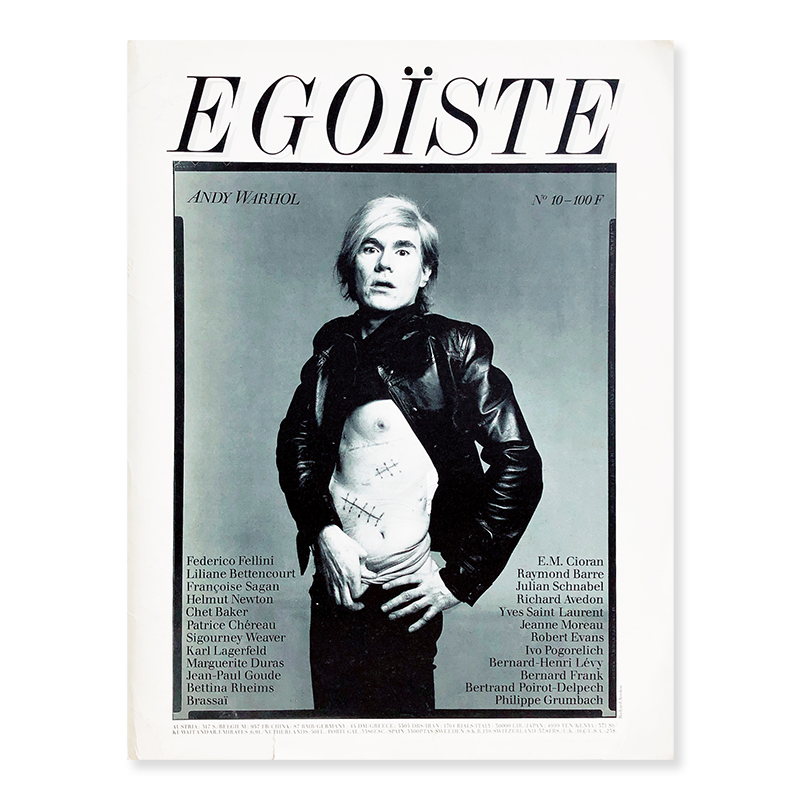 EGOISTE No.10 ANDY WARHOL photographed by Richard Avedon - 古本買取 2手舎/二手舎  nitesha 写真集 アートブック 美術書 建築