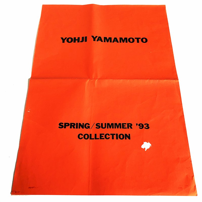 Yohji Yamamoto Spring Summer '93 collection invitation & posterヨウジヤマモト  1993年 春夏コレクション 招待状兼ポスター - 古本買取 2手舎/二手舎 nitesha 写真集 アートブック 美術書 建築