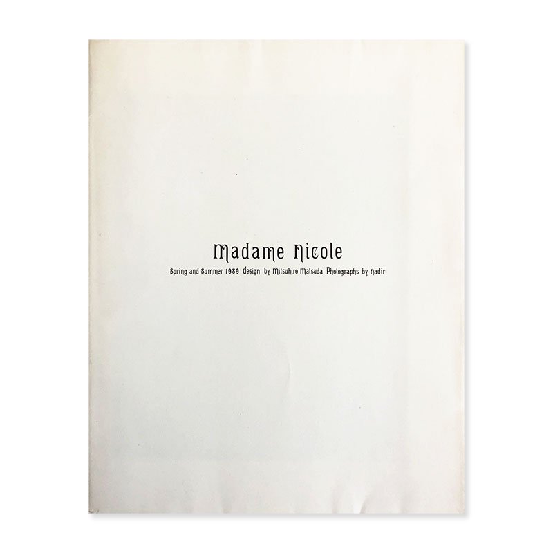 MADAME NICOLE spring summer 1989 by MITSUHIRO MATSUDA<br>マダム・ニコル 1989年 春夏コレクション 松田光弘