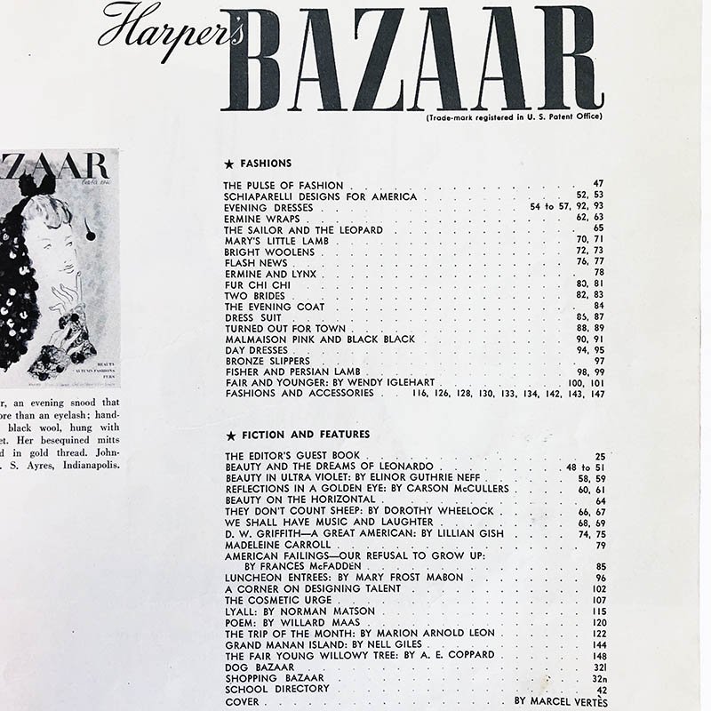 HARPER'S BAZAAR October 1940 No.2743ハーパーズ バザー 1940年10月号 