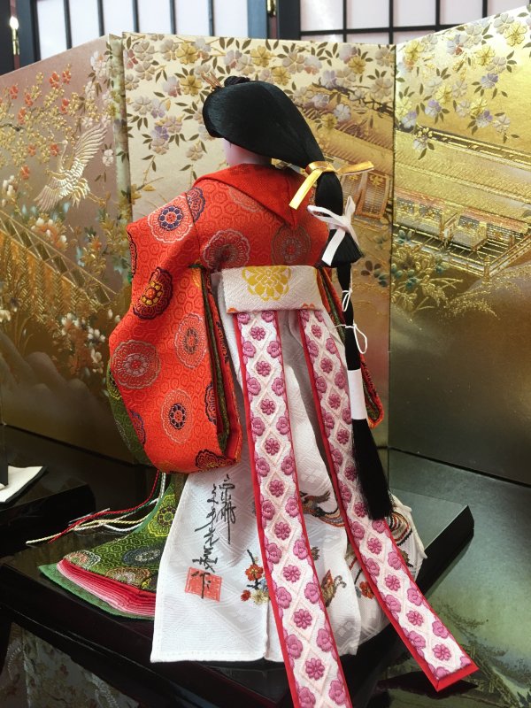 75cm飾り台 京都、平安光義作 京立ち雛 雲鶴紋様2361セット - 人形の南 