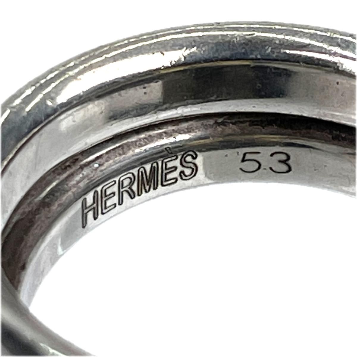 HERMES エルメス オランプ H ロゴ コンビ リング #12 - LAYER