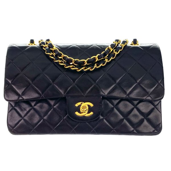 CHANEL シャネル ダブルラップ チェーンショルダーバッグ ブラック