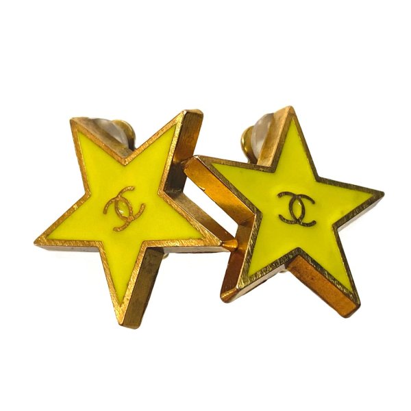 CHANEL ͥ   
CHANEL Star Shape Clip-on Earrings Yellow /23032007
