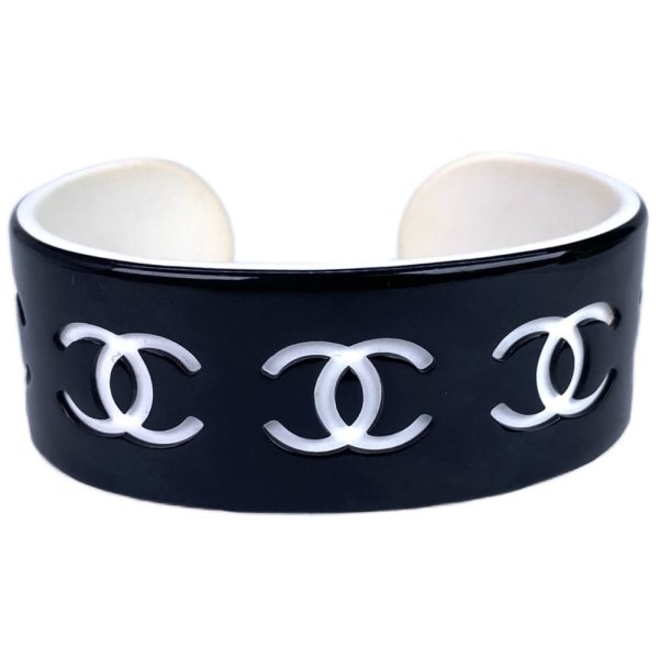 CHANEL プラスチック バイカラーバングル 2002年製, CHANEL Plastic Bi-Color Bangle ‘02  /23061603 - LAYER VINTAGE