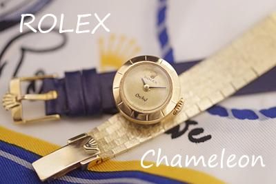 ROLEX ロレックス カメレオン ROLEXオリジナル18金ブレス＆18金ケース・オリジナル革ベルト付 *3267rolex - きよみのアンティーク -公式サイト