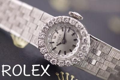 ROLEX ロレックス 14金 ダイヤモンド アンティークカクテルウォッチ 