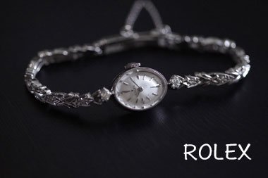 ROLEX 14金ケース&14金ブレス 大粒ダイヤモンド アンティーク 
