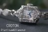 CROTON クロトン　プラチナケース＆ダイヤモンド　アールデコ　アンティーク機械式時計*3439croton