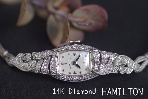 HAMILTON ハミルトン 14金ケース＆ダイヤモンド
