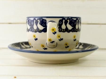 ポーリッシュポタリー（ポーランド食器）カップ＆ソーサーF43-ALC63