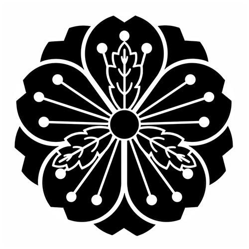 影桜　金焼物　家紋 影桜 金焼物 家紋