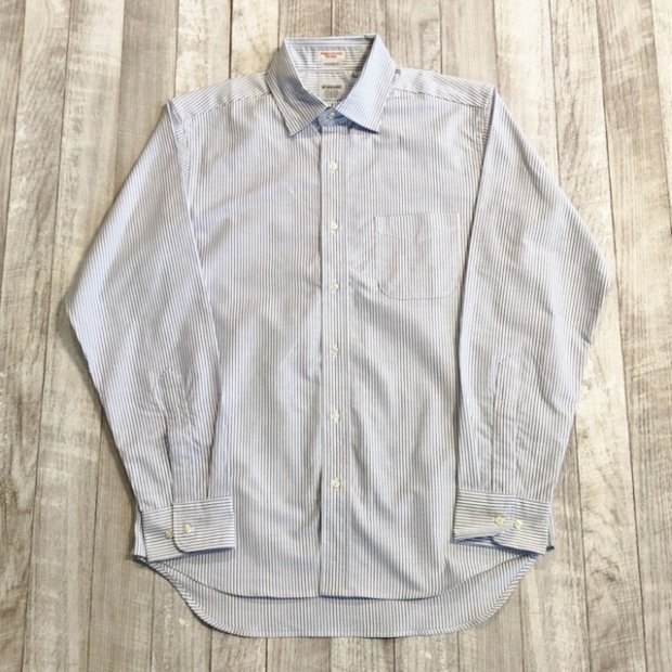 WORKERS】 Modified Wide Spread Shirt Blue Supima OX - BLISSWEAR