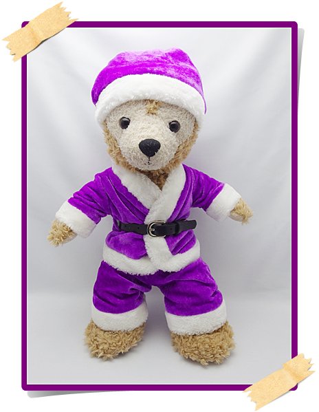 ダッフィー 衣装 Sサイズ (身長43cm) クリスマス コスチューム 紫 - ダッフィー ちびぬい コスチューム 衣装の通販はD-cuteへ！