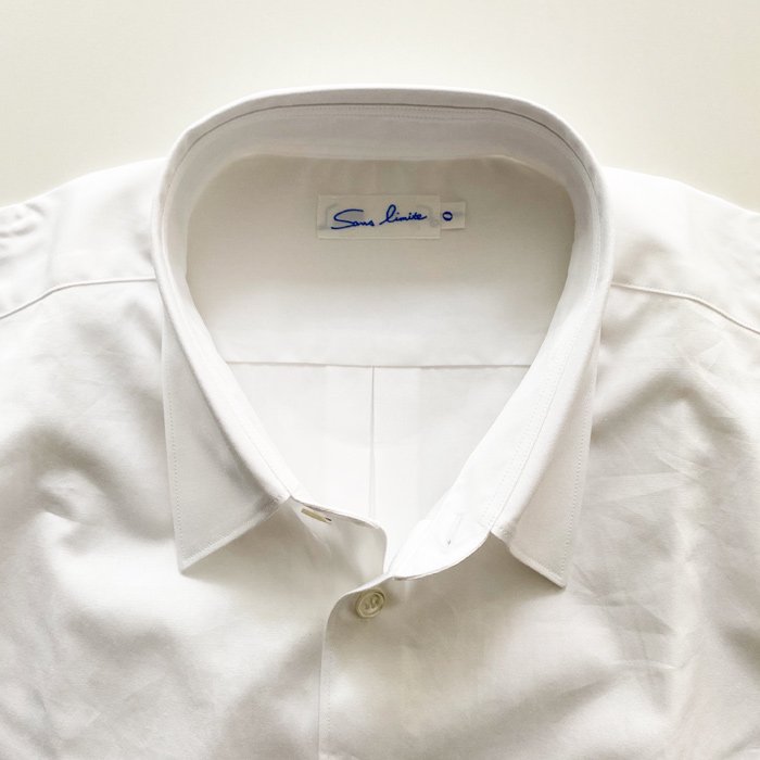 Sans limite | S1801311 / S2301311 | SH01BH ボックスレギュラーカラー | 半袖シャツ | White -  Stripe-inc Online Shop