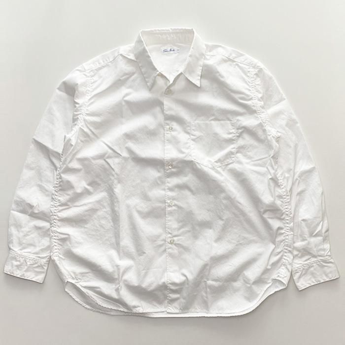 Sans limite | S2301211 | SH01B ボックスレギュラーカラー 二本針 | 長袖シャツ | White -  Stripe-inc Online Shop