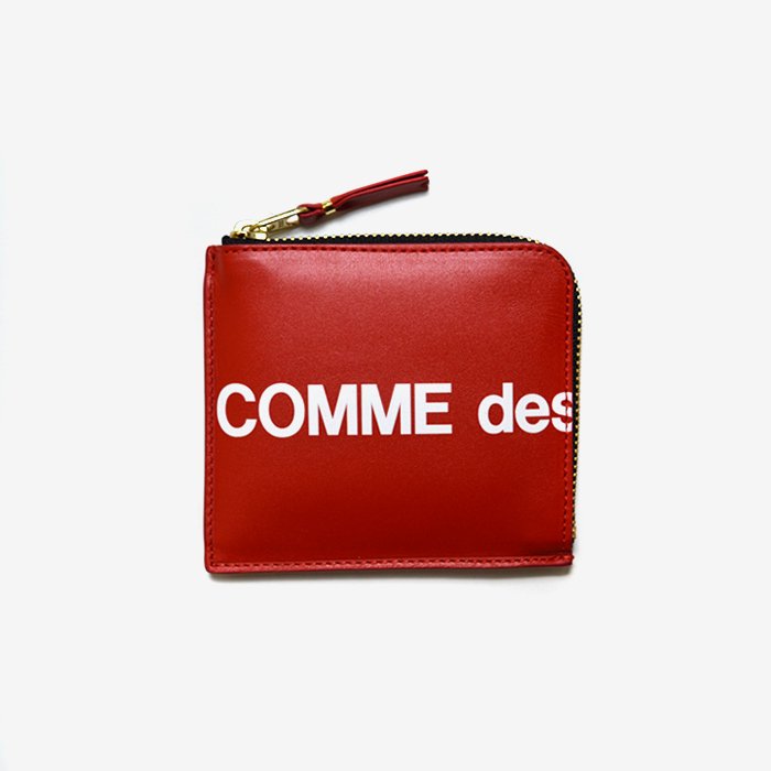 Comme Des Garcons Wallet Huge Logo Red折り財布