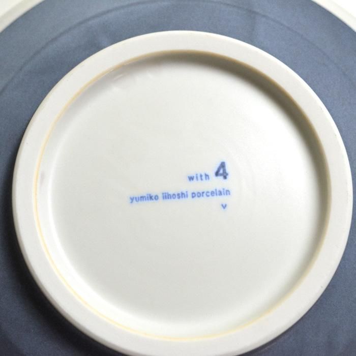yumiko iihoshiイイホシユミコwith4 / 24 plate yumiko iihoshi porcelain / with4 gray 24 plate