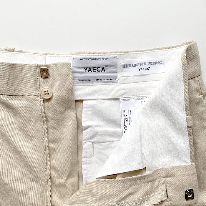 YAECA | MEN | 11614 CHINO CLOTH PANTS | TUCK STRAIGHT | BEIGE - Stripe-inc  Online Shop