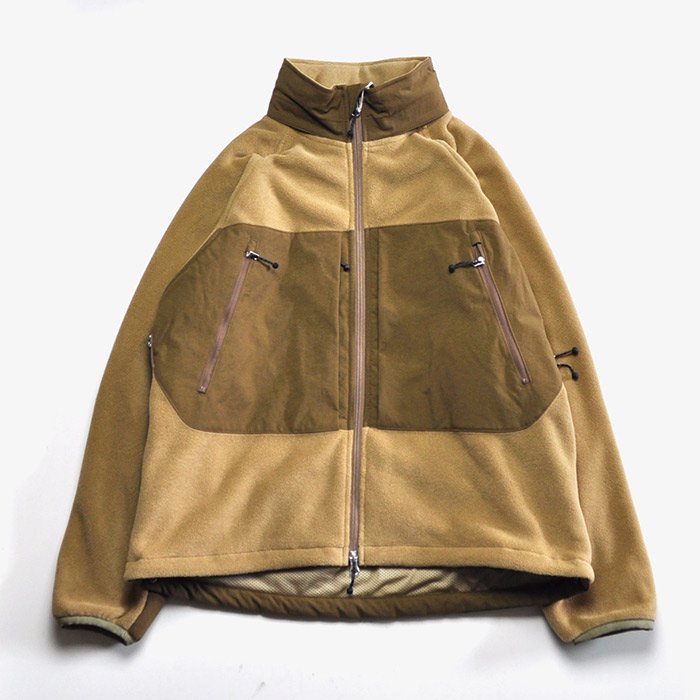 ENDS and MEANS | Tactical Fleese Jacket | Brown Beige - Stripe-inc 