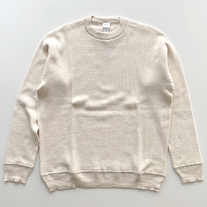 YAECA | MEN | STOCK | 31051 リンキング COTTON RIB クルーネック | NATURAL - Stripe-inc  Online Shop