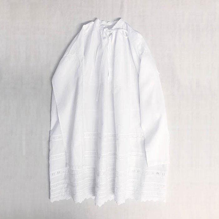 DOSA | Recycled Surplice W/Vintage Lace - Stripe-inc Online Shop