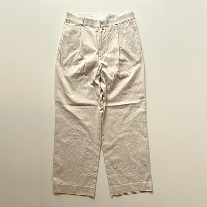 YAECA | MEN | チノ タックストレート | BEIGE - Stripe-inc YAECA | MEN | チノ タックストレート | BEIGE - Stripe-inc