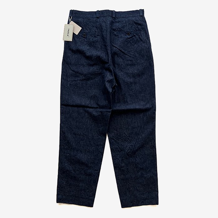 YAECA | MEN | タックテーパードパンツ | INDIGO - Stripe-inc Online Shop