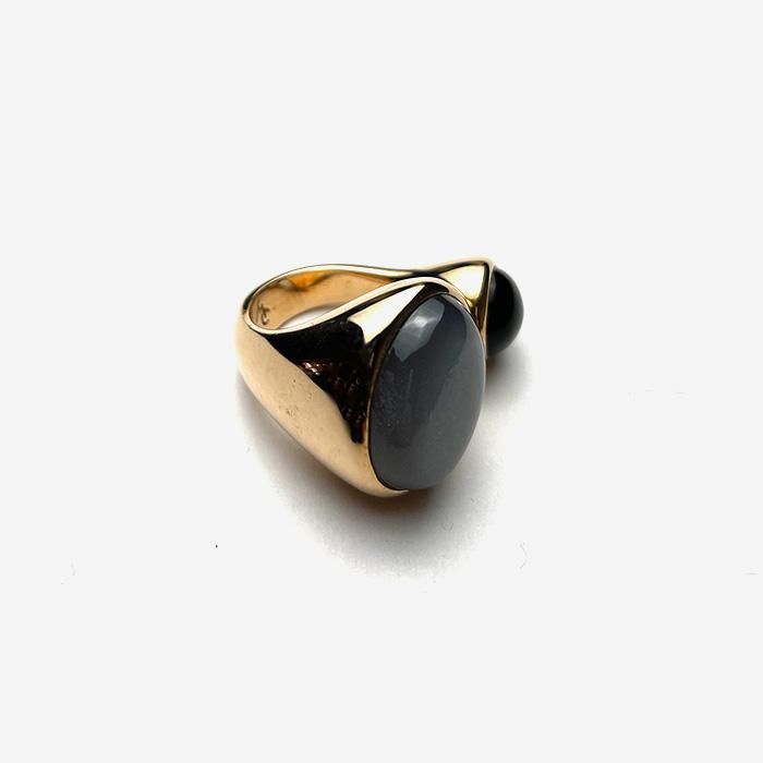 モニカカスティリオーニ　MONICA CASTIGLIONI Ring:MR17130 Grey moonstone & Orange moonstone