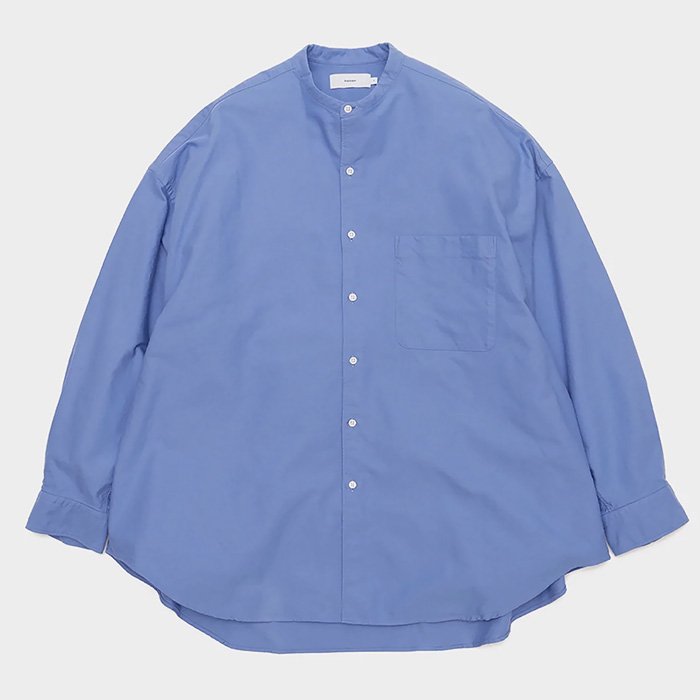 Graphpaper | Men | Oxford Oversized L/S Band Collar Shirt | Blue