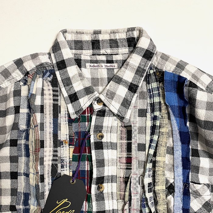 Rebuild by Needles | Flannel Shirt | Ribbon Wide Shirt | One Size -  Stripe-inc Online Shop