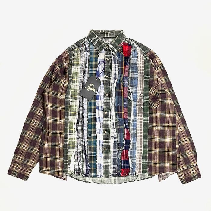 Rebuild by Needles | Flannel Shirt | Ribbon Wide Shirt | One Size -  Stripe-inc Online Shop