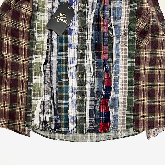 美品正規 Rebuild by Needles リビルドバイ ニ－ドルズ Flannel Shirt ...