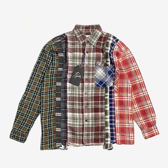 Rebuild by Needles | Flannel Shirt | 7 Cuts Shirt | M Size - Stripe-inc  Online Shop