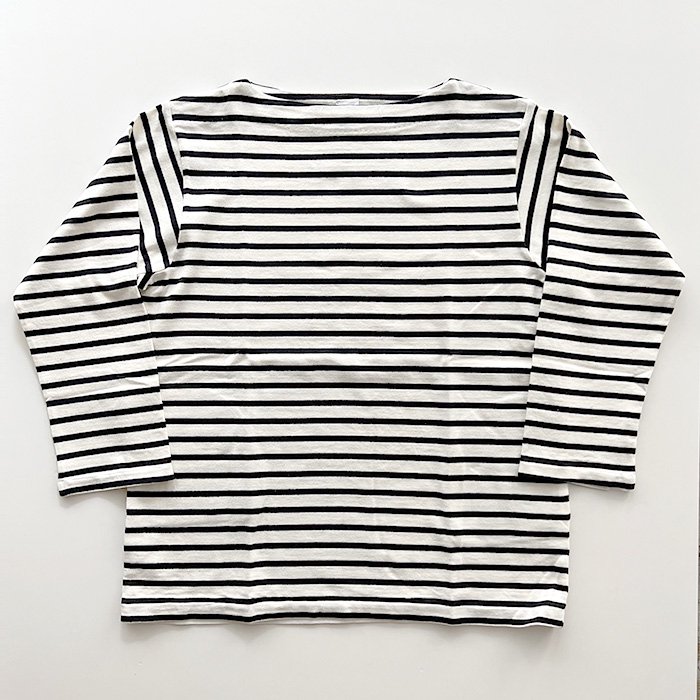 YAECA | MEN | STOCK | 33024 バスクシャツ | NAVY / OFF WHITE-ST- Stripe-inc Online  Shop
