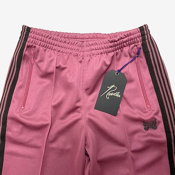 Needles | Track Pant | Poly Smooth | Smoke Pink- Stripe-inc Online