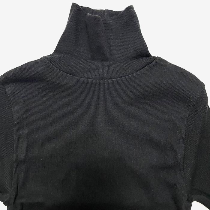 homspun | 40/1 丸胴テレコ 半袖 PO | ブラック - Stripe-inc Online Shop
