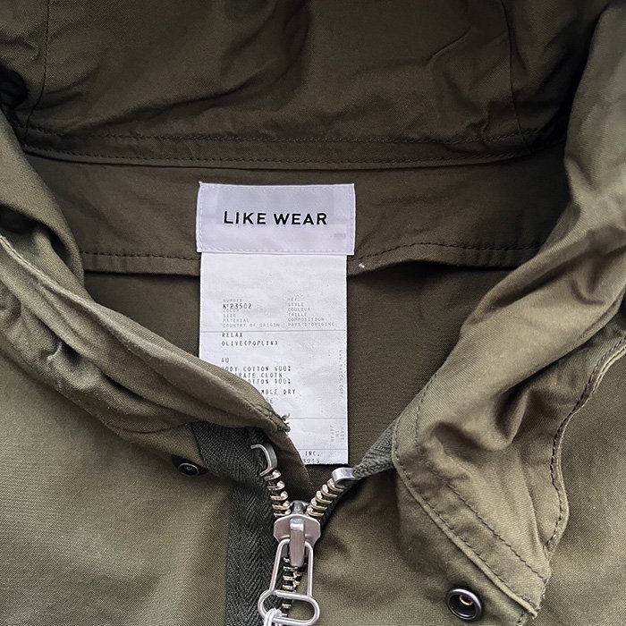 YAECA | MEN | LIKE WEAR | 23502 M51 PARKA | OLIVE (POPLIN