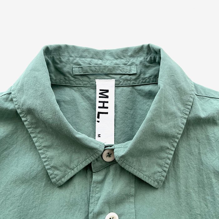 MHL | MEN | ORGANIC COTTON SHIRTING | LIGHT GREEN - Stripe-Online Shop