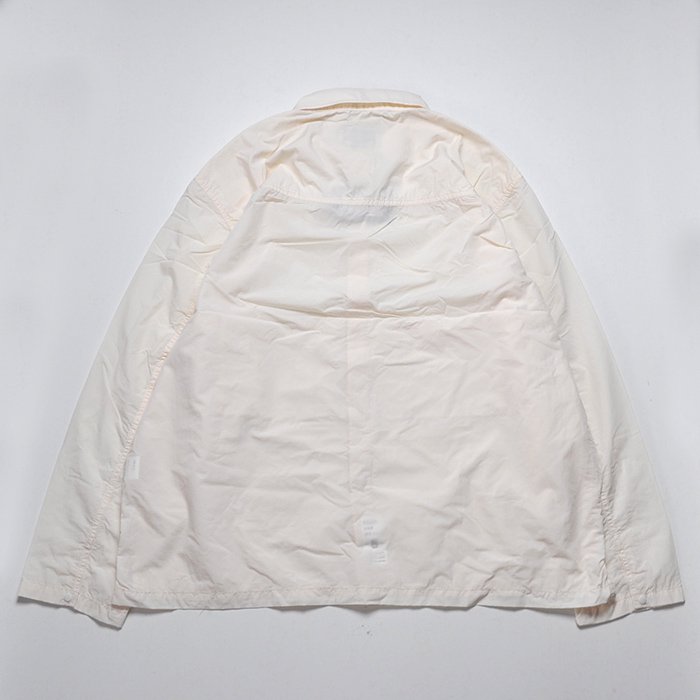 ENDS and MEANS | Light Shirt Jacket | Off White - Stripe-inc