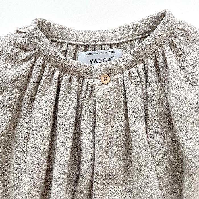 YAECA | WOMEN | WRITE | 43115 ギャザースモック | NATURAL - Stripe