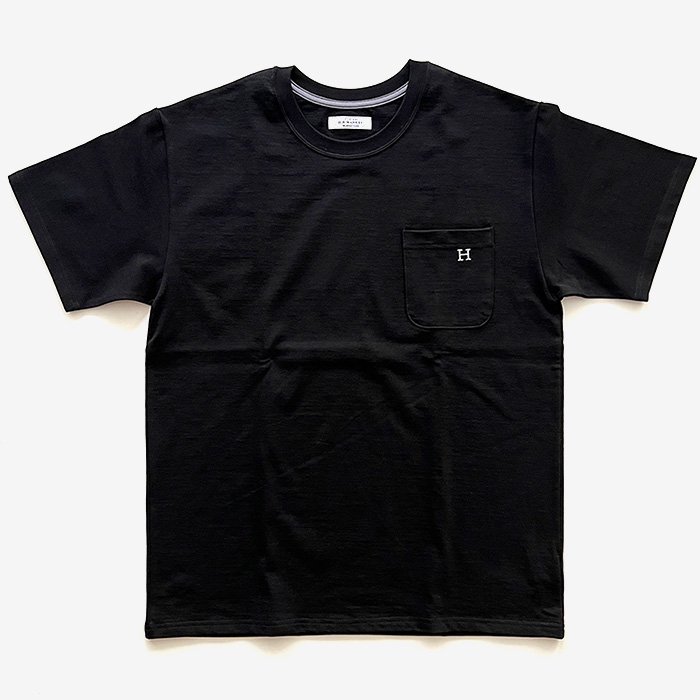 HOLLYWOOD RANCH MARKET | Hエンブロイダリー ポケットショートスリーブTシャツ | BLACK - Stripe-inc.  Online Shop