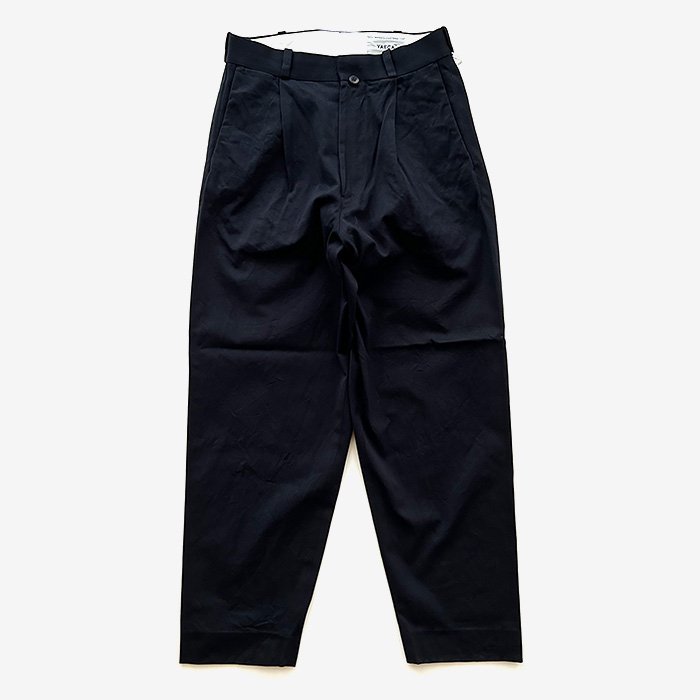 YAECA | WOMEN | チノ タックテーパード | NAVY - Stripe-inc Online Shop