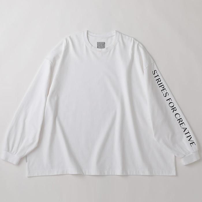 S.F.C - STRIPE FOR CREATIVE | Super Big Flat LS Tee | White