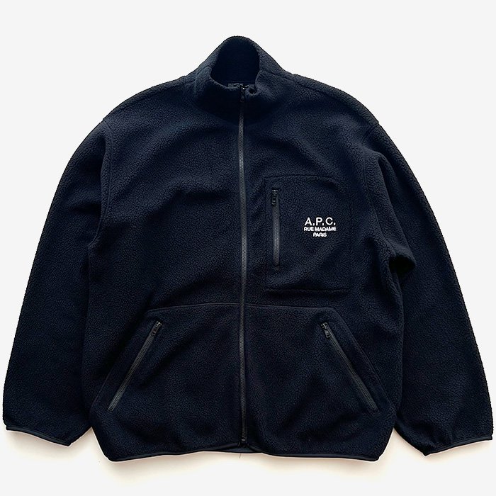 A.P.C. HOMME | フリースブルゾン | Black - Stripe-inc Online Shop