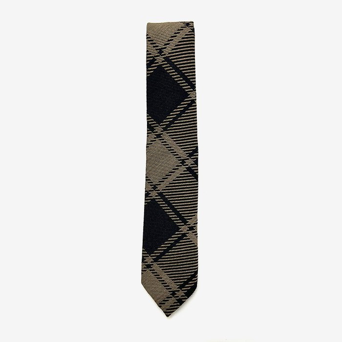 MARGARET HOWELL | BLANKET CHECK TIE | BEIGE - Stripe-inc Online Shop