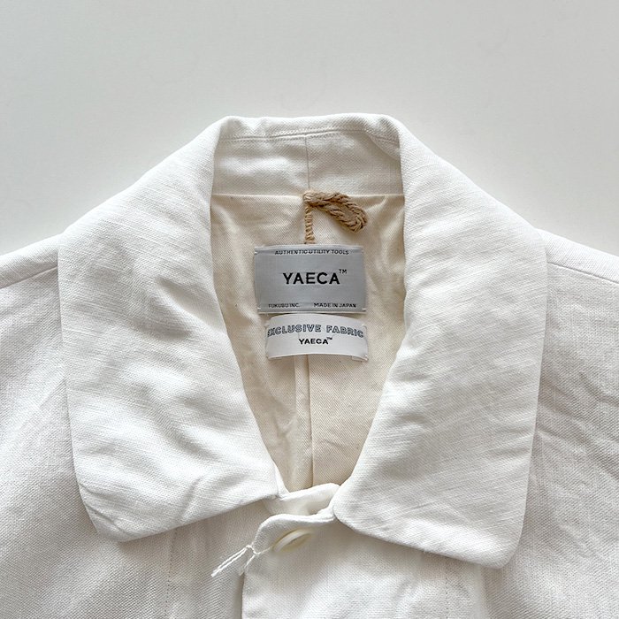 YAECA | MEN | CANVAS DESIGN | カバーオール | WHITE - 2- Stripe-inc