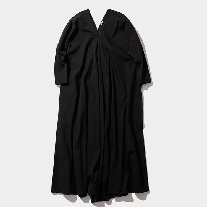 男の子向けプレゼント集結 | WOMEN | ATON STRETCH Stripe - BLACK | DRESS V-NECK | BROAD ワンピース